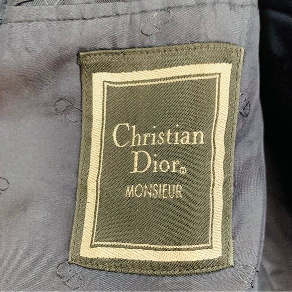 Christian Dior Double Breasted Navy Wool Blazer with Gold Buttons size 48 - Picture 3 of 6